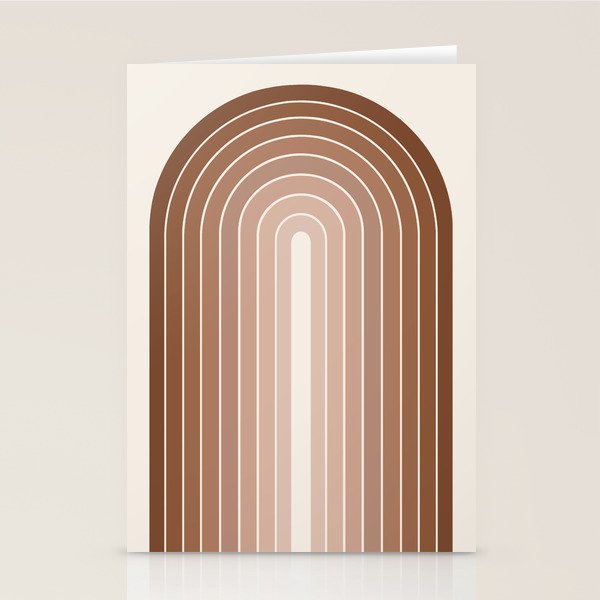 Gradient Arch XII Earthy Neutral Mid Century Modern Rainbow Stationery Card Gallery Image 1