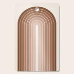 Gradient Arch XII Earthy Neutral Mid Century Modern Rainbow Cutting Board Gallery Image 1