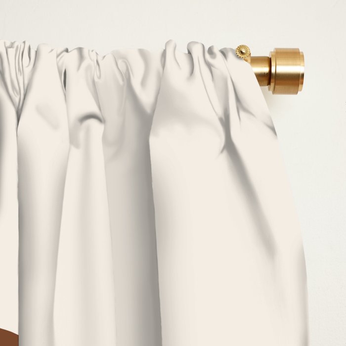 Gradient Arch XII Earthy Neutral Mid Century Modern Rainbow Window Curtain Gallery Image 2