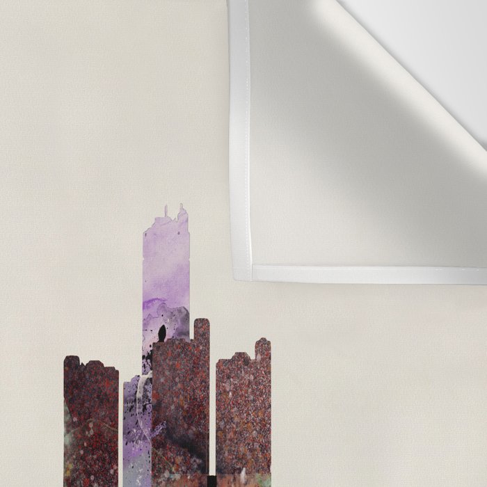 detroit michigan skyline Wall Tapestry Gallery Image 3
