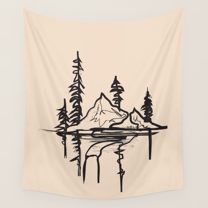 Abstract Landscape II Wall Tapestry Gallery Image 4