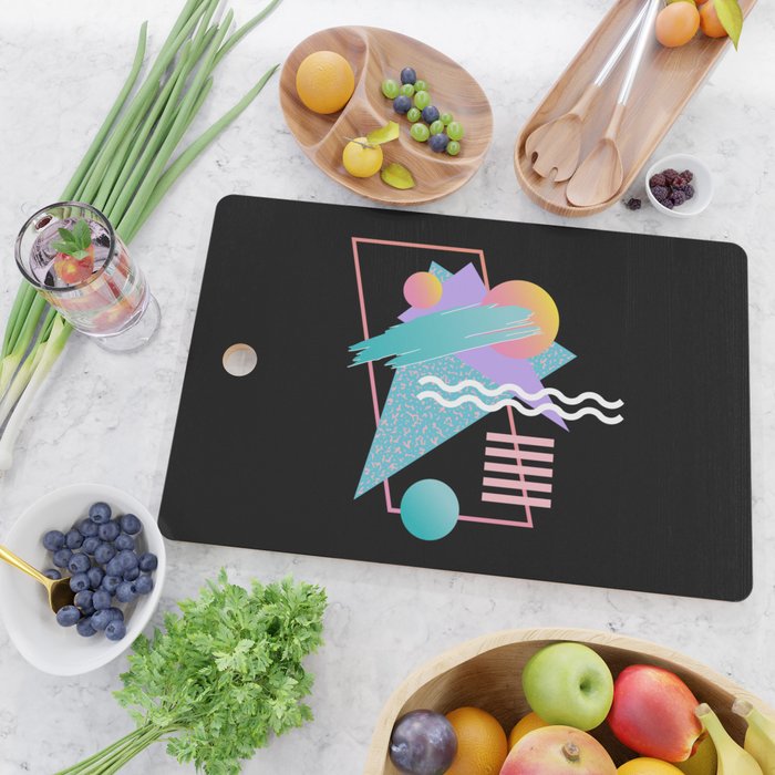 80s Retrowave Design - Memphis Pattern 135 Cutting Board Gallery Image 2