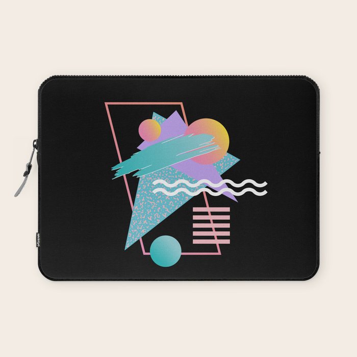 80s Retrowave Design - Memphis Pattern 135 Laptop Sleeve Gallery Image 1
