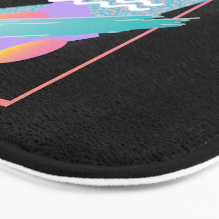 80s Retrowave Design - Memphis Pattern 135 Bath Mat Gallery Image 3