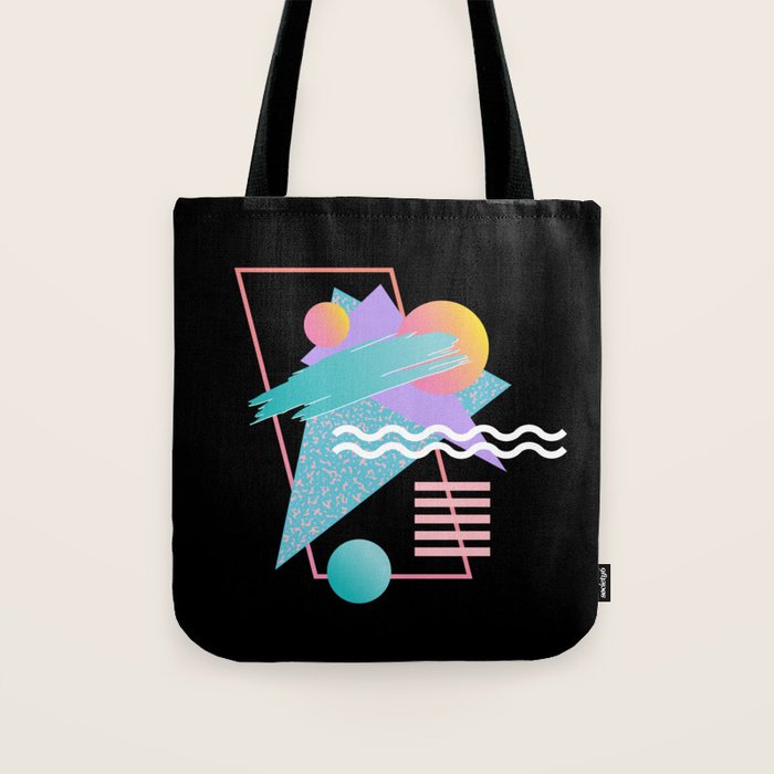 80s Retrowave Design - Memphis Pattern 135 Tote Bag Gallery Image 1