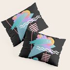 80s Retrowave Design - Memphis Pattern 135 Pillow Sham Gallery Image 3