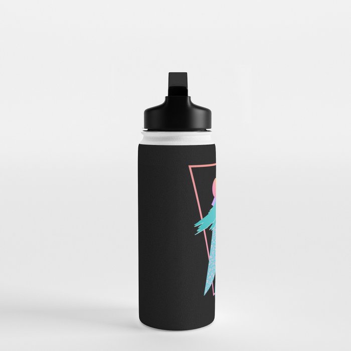 80s Retrowave Design - Memphis Pattern 135 Water Bottle Gallery Image 3