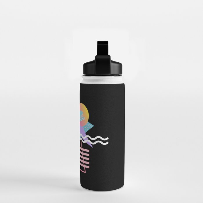 80s Retrowave Design - Memphis Pattern 135 Water Bottle Gallery Image 2