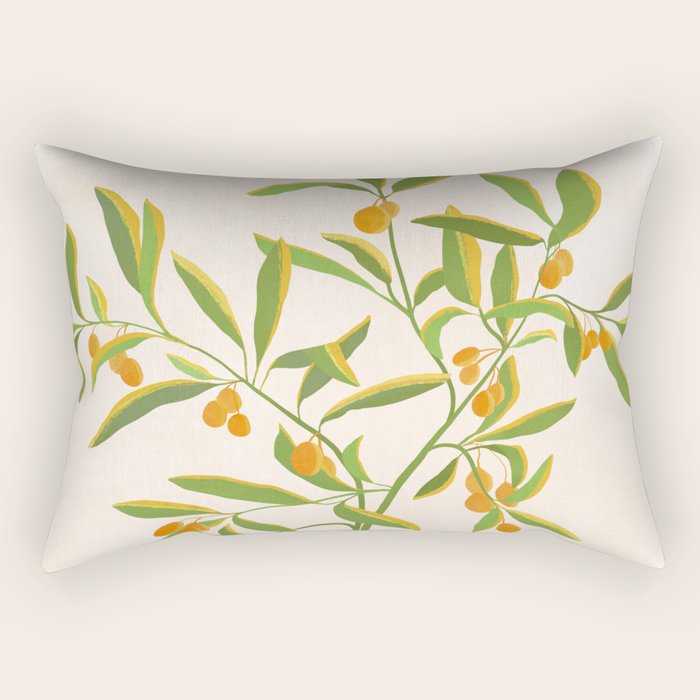 Chinese Citrus Tree Rectangular Pillow Gallery Image 1