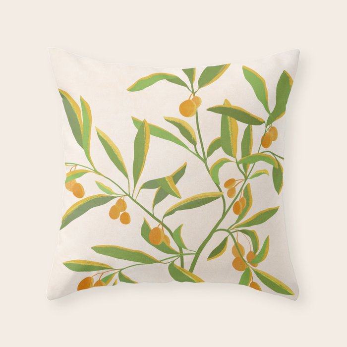 Chinese Citrus Tree Throw Pillow Gallery Image 6