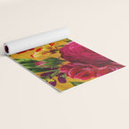 Vintage & Shabby Chic - Sunny Magenta Spring Roses Botanical Flower Garden Yoga Mat Gallery Image 2