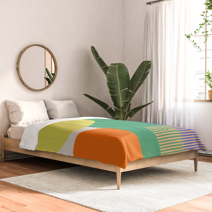 Colorful Abstract Geometric Modern Art Comforter Gallery Image 2