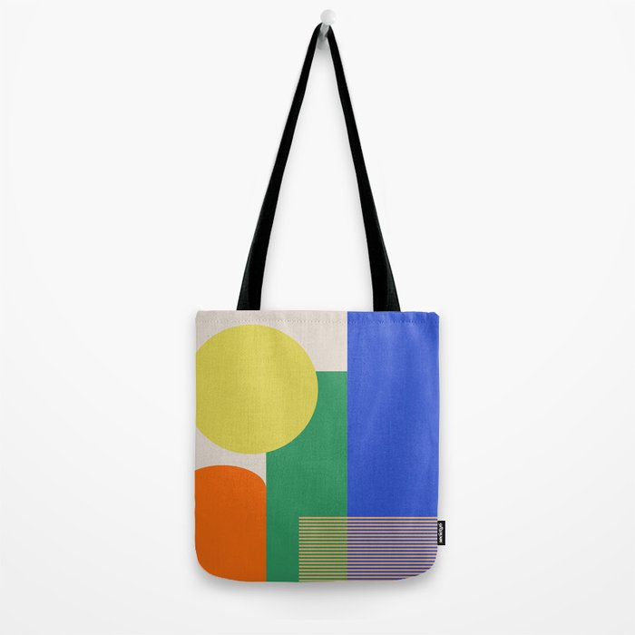 Colorful Abstract Geometric Modern Art Tote Bag Gallery Image 2