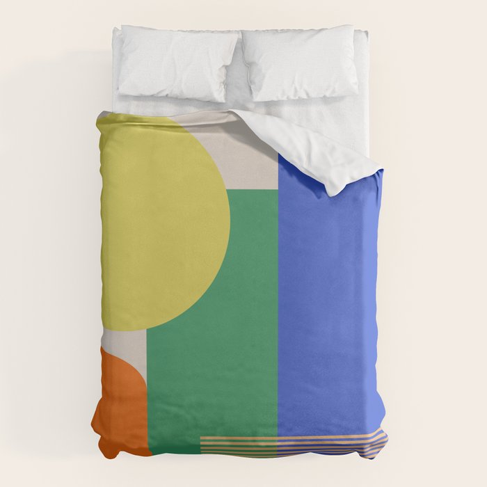 Colorful Abstract Geometric Modern Art Duvet Cover Gallery Image 1