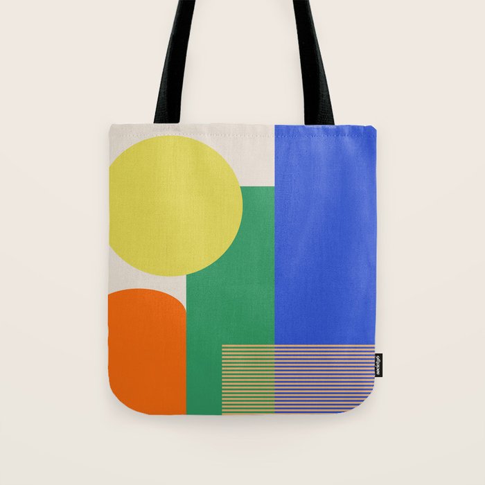 Colorful Abstract Geometric Modern Art Tote Bag Gallery Image 1