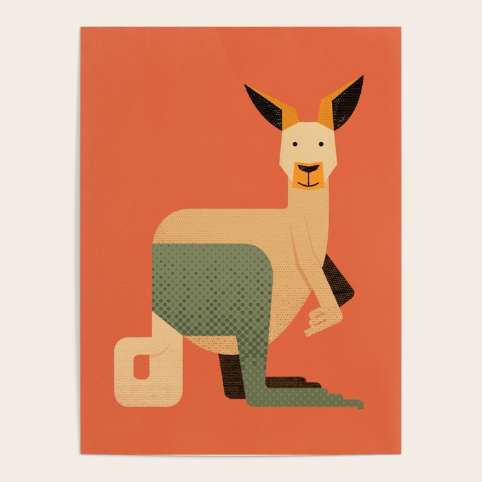 Whimsy Kangaroo Poster Gallery Image 1