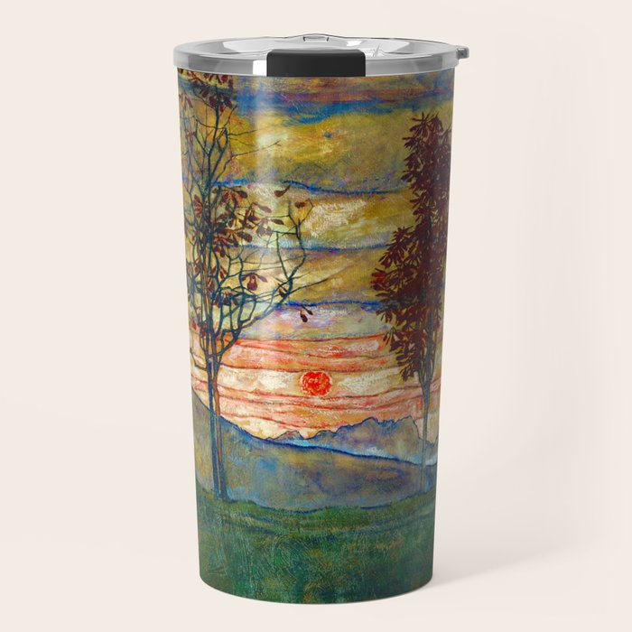 Four Trees - Egon Schiele Travel Mug Gallery Image 1
