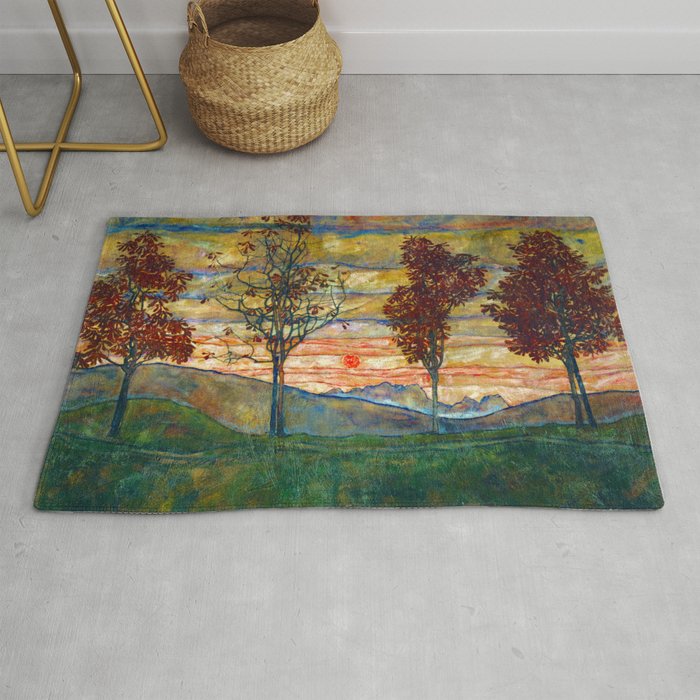 Four Trees - Egon Schiele Rug Gallery Image 1