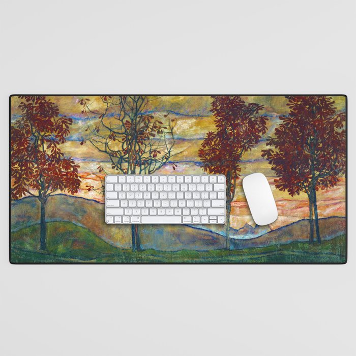 Four Trees - Egon Schiele Desk Mat Gallery Image 1