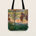 Four Trees - Egon Schiele Tote Bag Gallery Image 1
