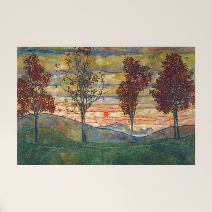 Four Trees - Egon Schiele Welcome Mat Gallery Image 1