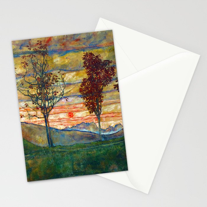 Four Trees - Egon Schiele Stationery Card Gallery Image 2