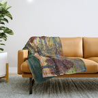 Four Trees - Egon Schiele Throw Blanket Gallery Image 1