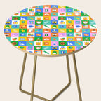 Fun colorful back to school mosaic pattern Side Table Gallery Image 2