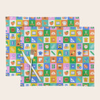 Fun colorful back to school mosaic pattern Placemat Gallery Image 1