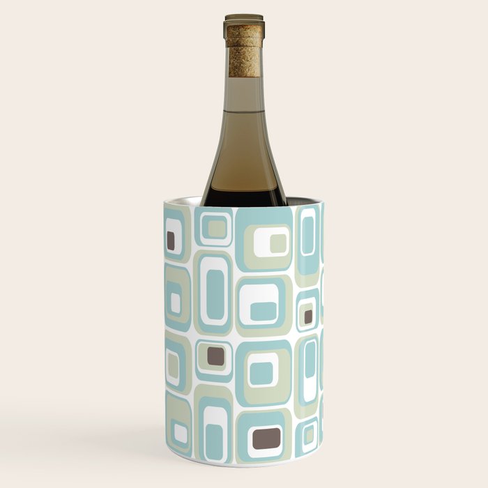 Retro Rectangles Mid Century Modern Geometric Vintage Style Wine Chiller Gallery Image 1