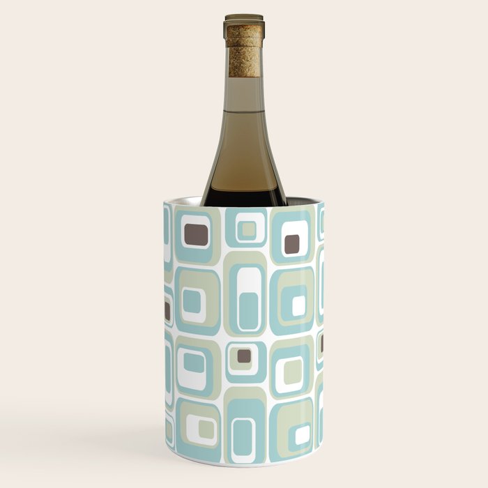 Retro Rectangles Mid Century Modern Geometric Vintage Style Wine Chiller Gallery Image 2