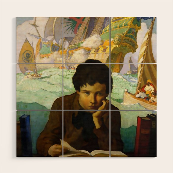 âPirate Dreamsâ by NC Wyeth Wood Wall Art Gallery Image 1