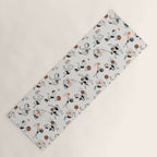 Basketball Fun Comic Illustration Pattern with Balls on Grey Background Yoga Mat Gallery Image 1