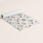 Basketball Fun Comic Illustration Pattern with Balls on Grey Background Yoga Mat Gallery Image 2