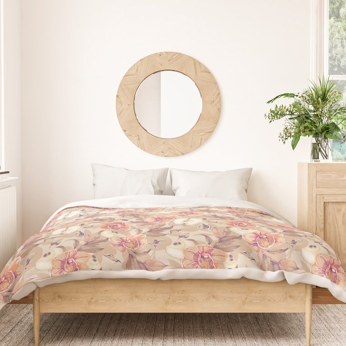 Tropical flowers autumn field Duvet Cover Gallery Image 3