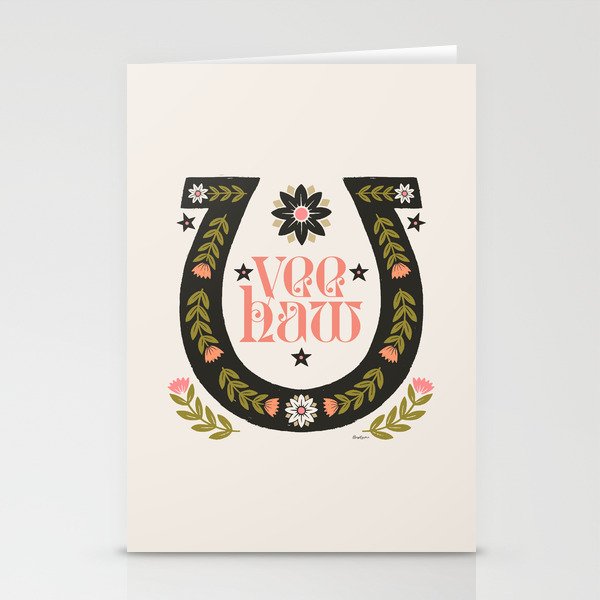 Yee Haw Horseshoe Stationery Card Gallery Image 2
