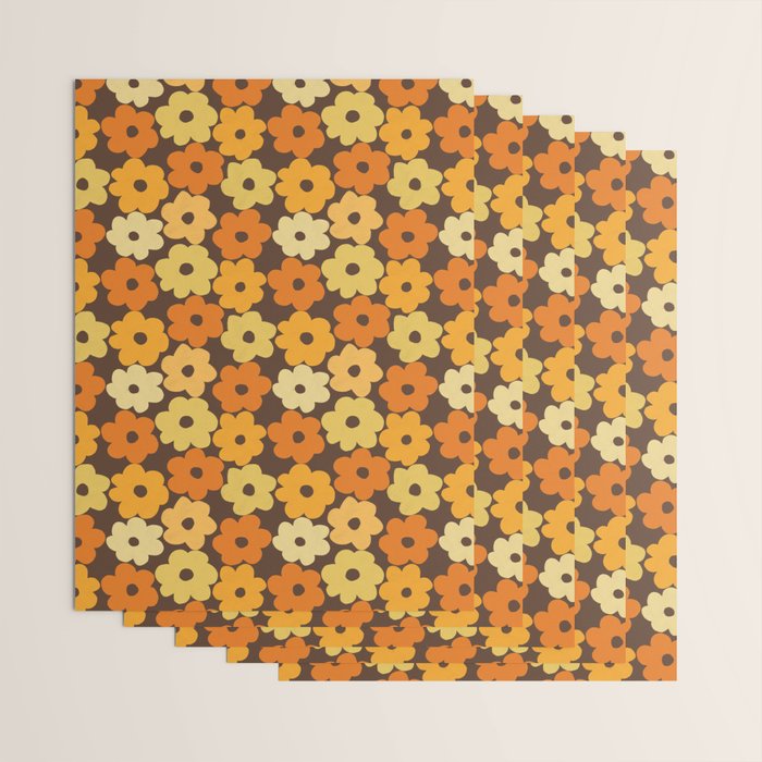 Simple Flower Pattern #2 Wrapping Paper Gallery Image 3