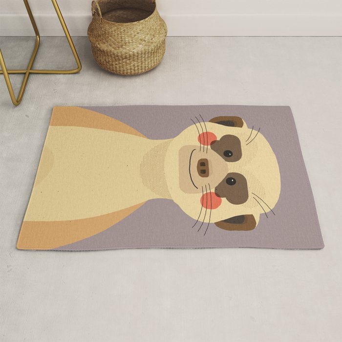 Meerkat, Animal Portrait Rug Gallery Image 1