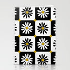 Checkered Daisies - Black & White Stationery Card Gallery Image 2
