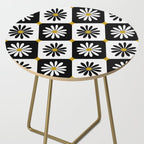 Checkered Daisies - Black & White Side Table Gallery Image 2