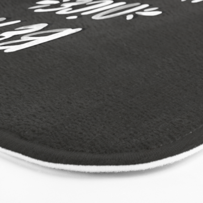 Be a Nice Human - White Type on Black Palette Bath Mat Gallery Image 3