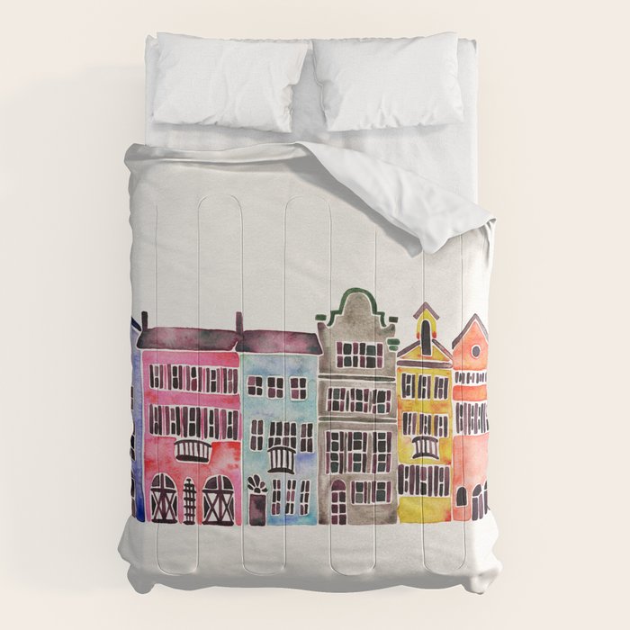 Rainbow Row - Charleston Comforter Gallery Image 1