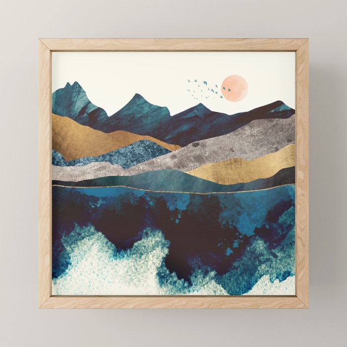 Blue Mountain Reflection Mini Art Print Gallery Image 1