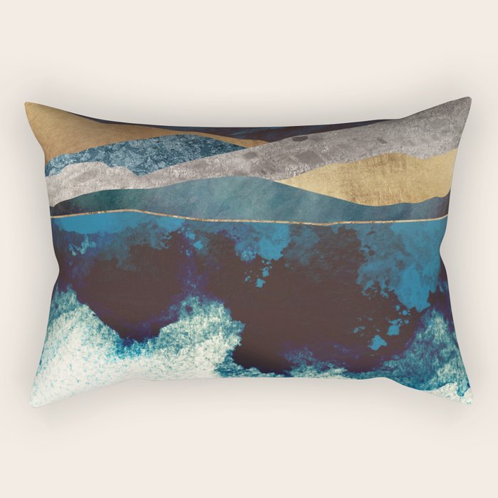 Blue Mountain Reflection Rectangular Pillow Gallery Image 1