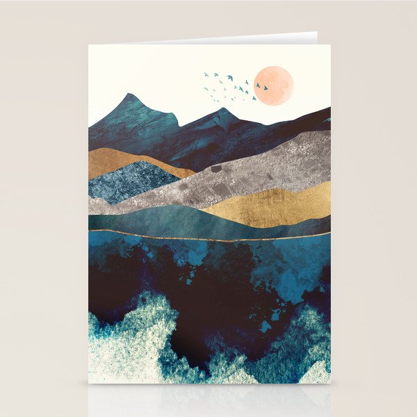 Blue Mountain Reflection Stationery Card Gallery Image 2