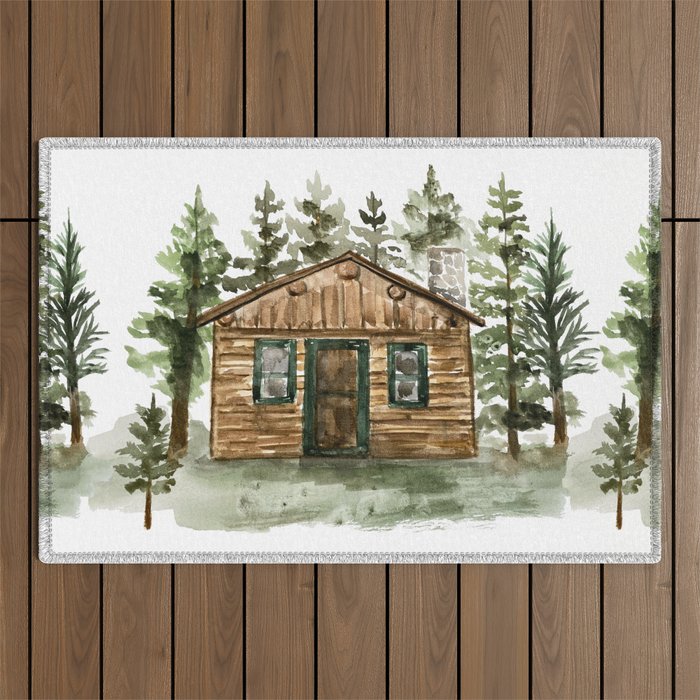 Cabin in the Woods Outdoor Rug Gallery Image 1