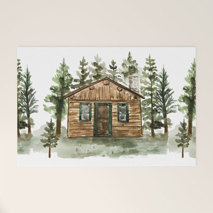Cabin in the Woods Welcome Mat Gallery Image 1