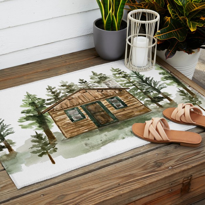 Cabin in the Woods Outdoor Rug Gallery Image 2
