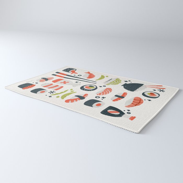 Sushi Dreams - White Rug Gallery Image 3