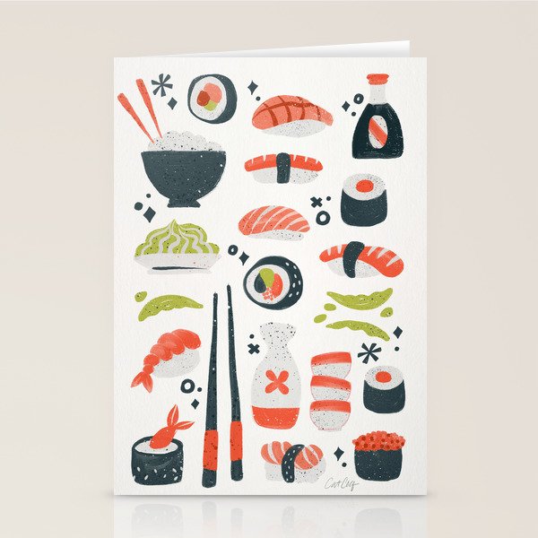 Sushi Dreams - White Stationery Card Gallery Image 1